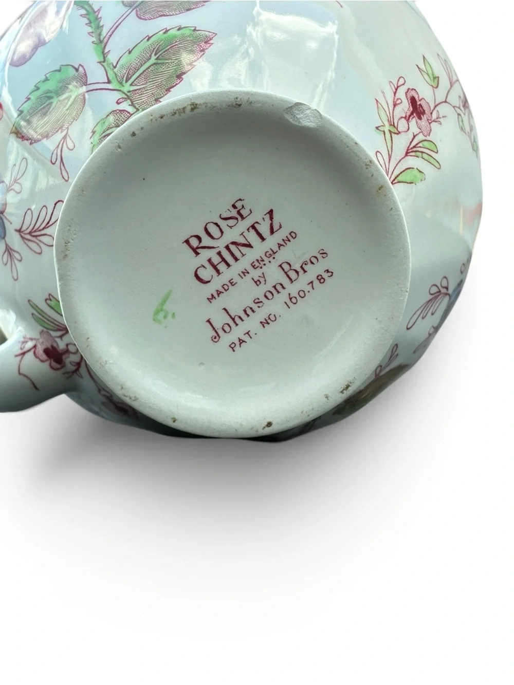 Vintage Johnson Brothers Rose Chintz Pink Creamer Pitcher Made In England